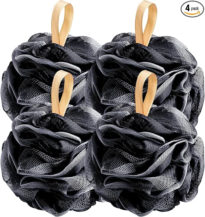 Safe Fishent Loofah Bath Sponge Shower Loofahs 4 Pack Soft Loofa Exfoliating Body Authentic