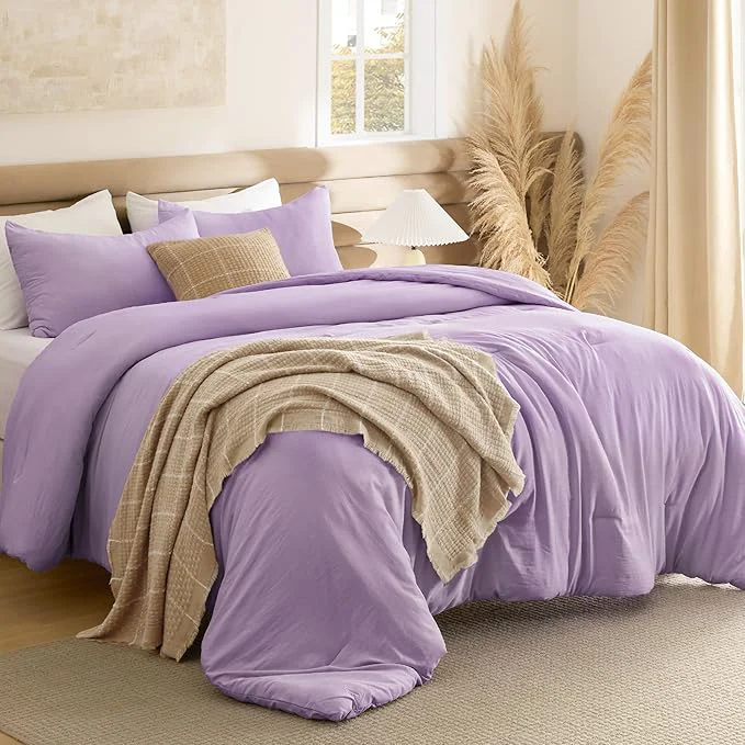 Convenient Bedsure Queen Comforter Set Lavendar Soft Prewashed Bedding for All Seasons 3 Pieces GentleSoft™ Bed Set 1 Lightweight Comforter 90 quot x90 quot and 2 Pillowcases 20 quot x26 quot Innovative