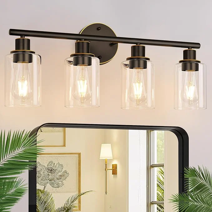 Exceptional 4-Light Bathroom Light Fixtures Bathroom Wall Lamp Casual