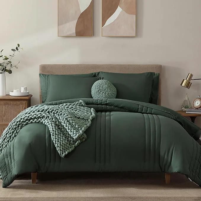 Artisan Monbix Oversized Queen Size Comforter Set – 7 Pieces Bed in a Bag Deep Forest Bedding Sets with Comforter All Seasons Comforter Bed Set with Sheets Pillowcases amp Shams Carefully Designed
