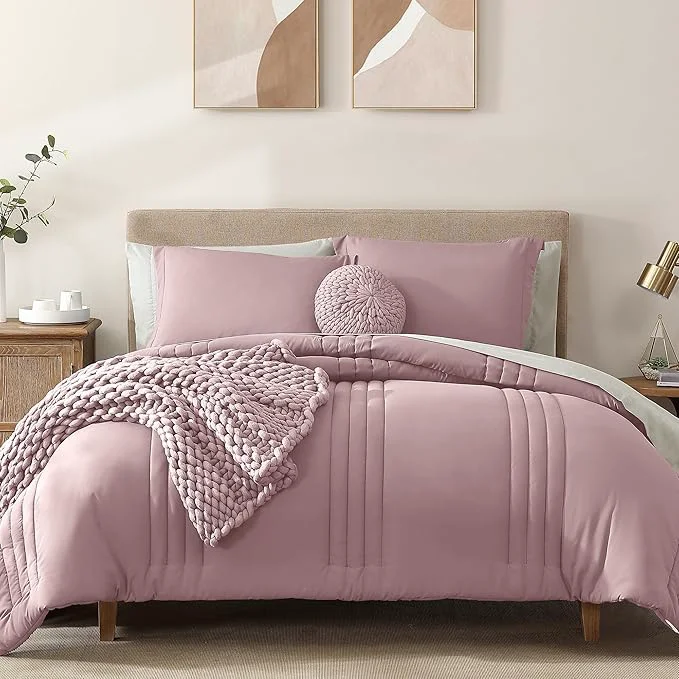 Specialty Monbix Queen Comforter Set – 7 Pieces Zephyr Bed in a Bag Queen Bedding Sets with Comforters All Seasons Comforter Bed Set with Sheets Pillowcases amp Shams Reusable