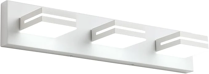 Enhanced SineRise LED Modern Bathroom Vanity Light Fixtures Matte White Modern Acrylic Advanced