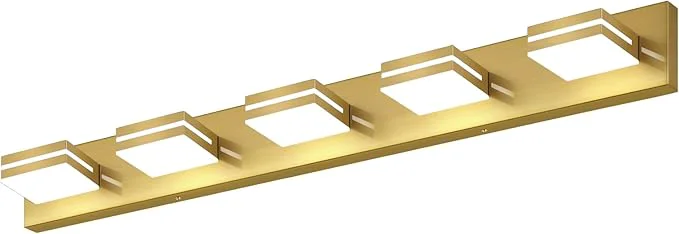 Recyclable SineRise LED Modern Bathroom Vanity Light Fixtures Brass Modern Acrylic Minimalist