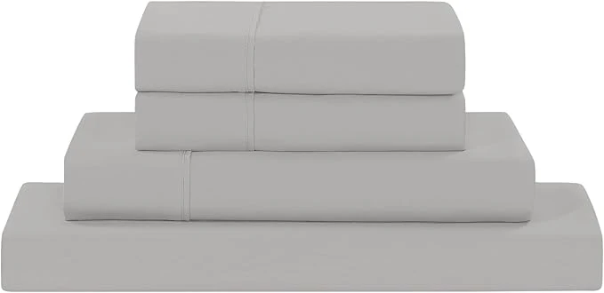 Organic Modern Threads Soft Microfiber Solid Sheets – Luxurious Microfiber Bed Sheets – Includes Flat Sheet Fitted Sheet with Deep Pockets amp Pillowcases Vapor Blue King Enhanced