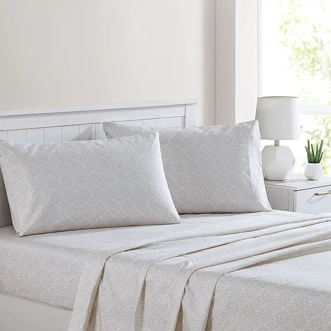 Excellent Modern Threads Printed 3-Piece Extra Soft Bedding Sheets amp Pillowcase Set Deep Pocket up to 16 inch Mattress Abella Twin Traditional