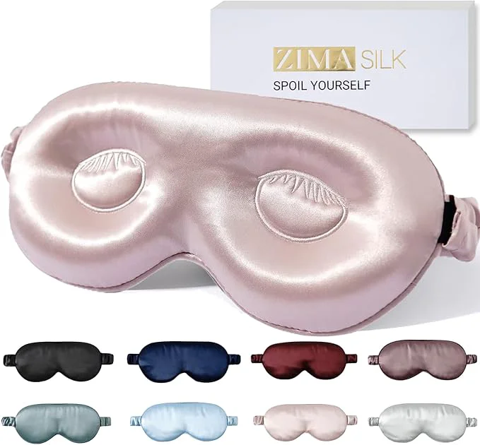 Innovative ZIMASILK Adjustable 22 Momme Pure Mulberry Silk Sleep Mask 3D Contoured Original