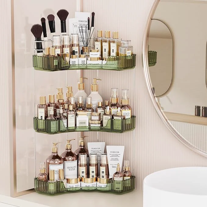 Trendy Asayuee 3-Tier Corner Bathroom Counter Organizer Casual