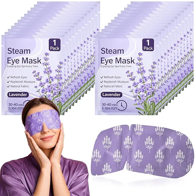Practical 50 Pcs Steam Eye Masks for Dry Eyes Lavender Self Heated Steam Warm Eye Mask Safe