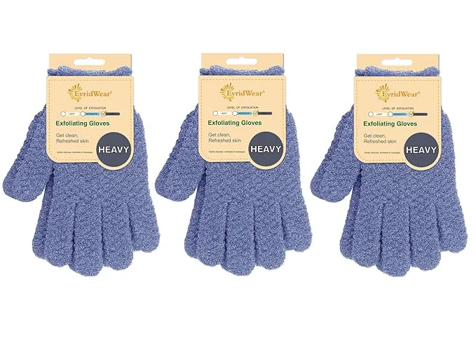 Enhanced Evridwear Exfoliating Dual Texture Bath Gloves Relaxed