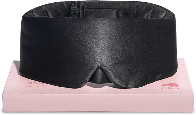 Modern LitBear Silk Sleep Mask for Side Sleeper Eye Mask Sleeping for Women Men Smart