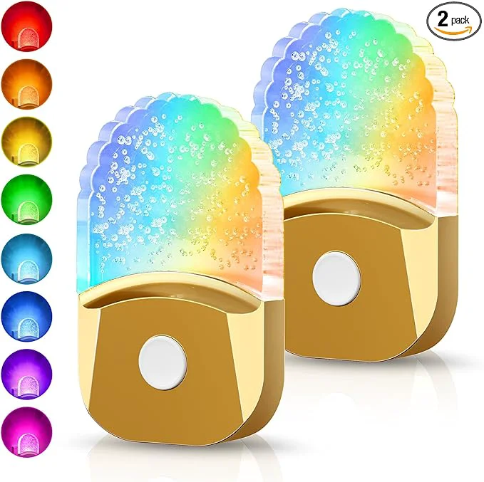 Professional DORESshop 8-Color RGB LED Night Lights Plug Into Wall Color Changing Night Classic