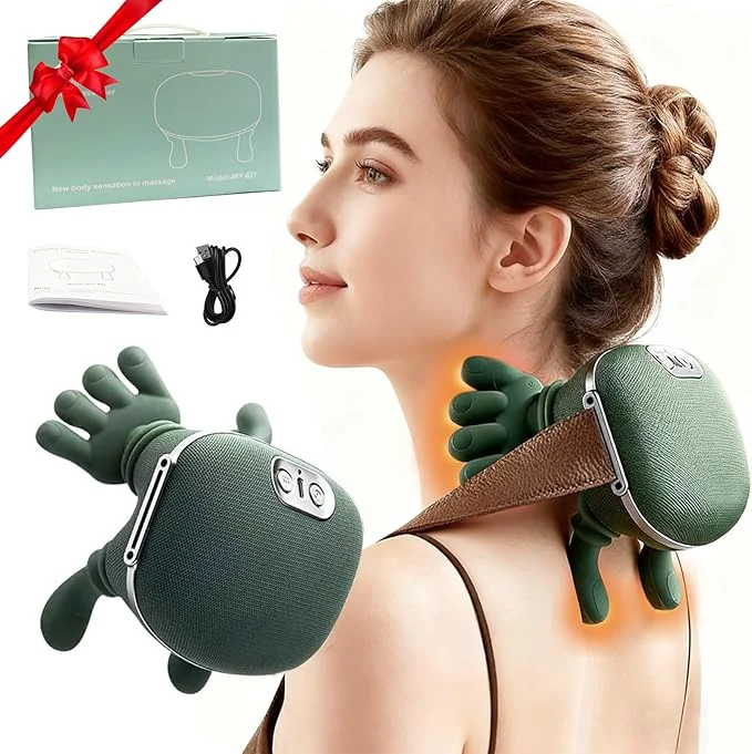 Natural Siasoo Neck Massager With Heat-Wireless Portable Shiatsu Neck and Shoulder Deep Effective