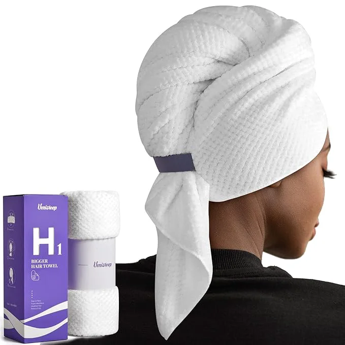 Certified Umisleep Extra Large Microfiber Hair Towel Unique