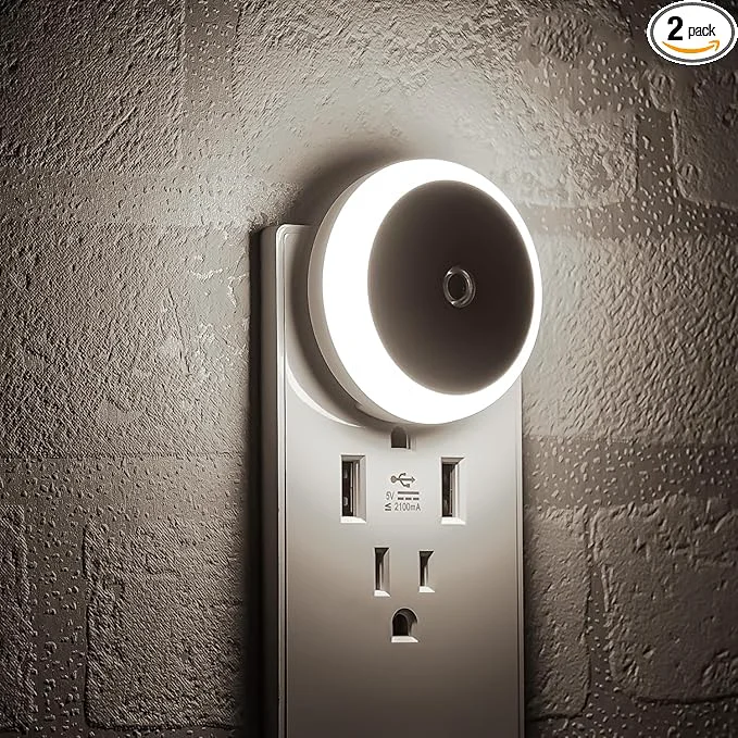 Crafted myCozyLite LED Night Light Plug in Dusk to Dawn Sensor Auto Dim Energy Saving Fine Crafted
