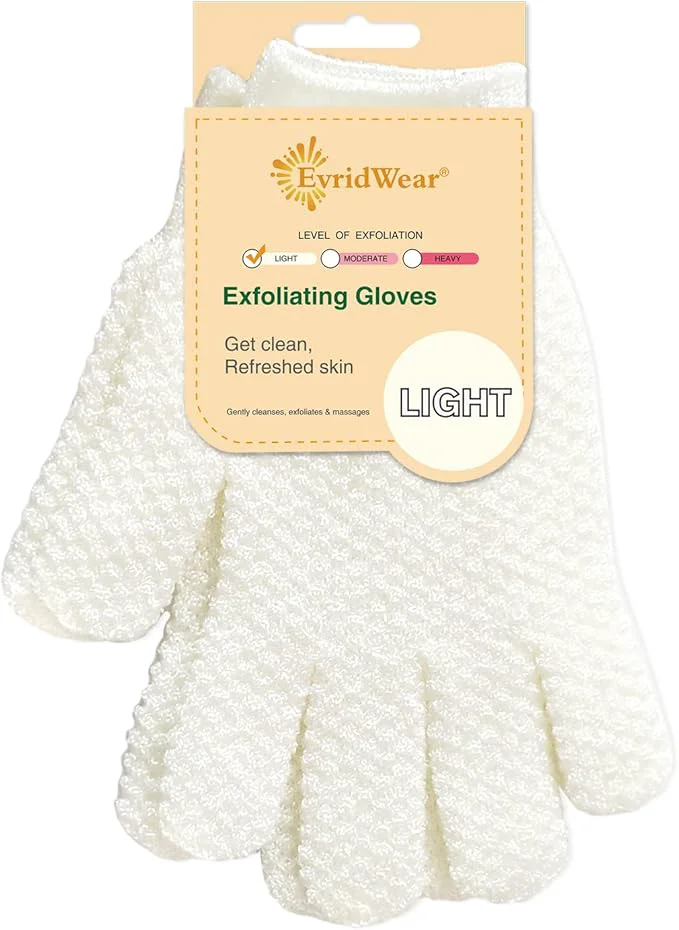 Recyclable Evridwear Exfoliating Glove Shower Gloves Exfoliate Dead Skin Sustainable
