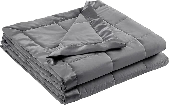 Efficient Madison Park Windom Down Blanket Premium 3M Scotchgard Moisture Wicking Treatment Lightweight and Soft Bed Cover For All Season Satin Trim Charcoal Twin Sustainable