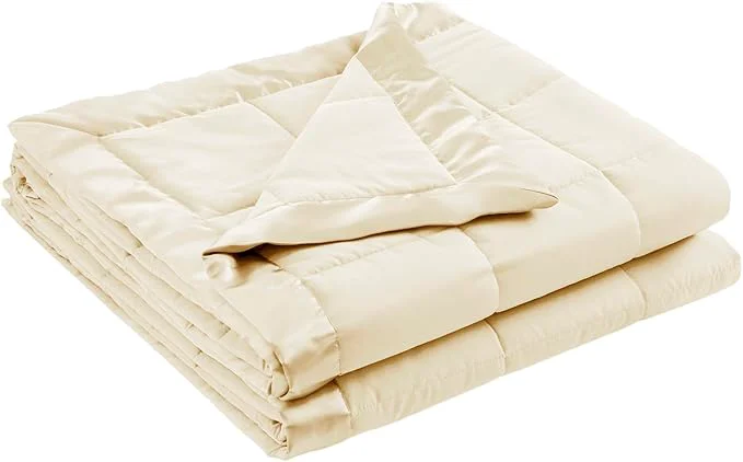 Flexible Madison Park Windom Down Blanket Premium 3M Scotchgard Moisture Wicking Treatment Lightweight and Soft Bed Cover For All Season Satin Trim Cream Twin Green