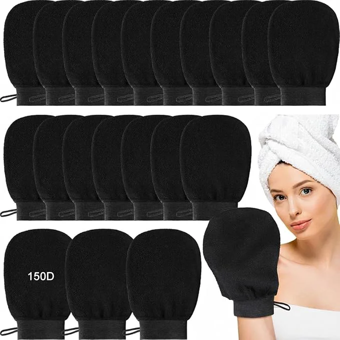 User-Friendly FoldTier 20 Pcs Exfoliating Glove Bulk Summer Exfoliator Mitt Body Scrubber Relaxed