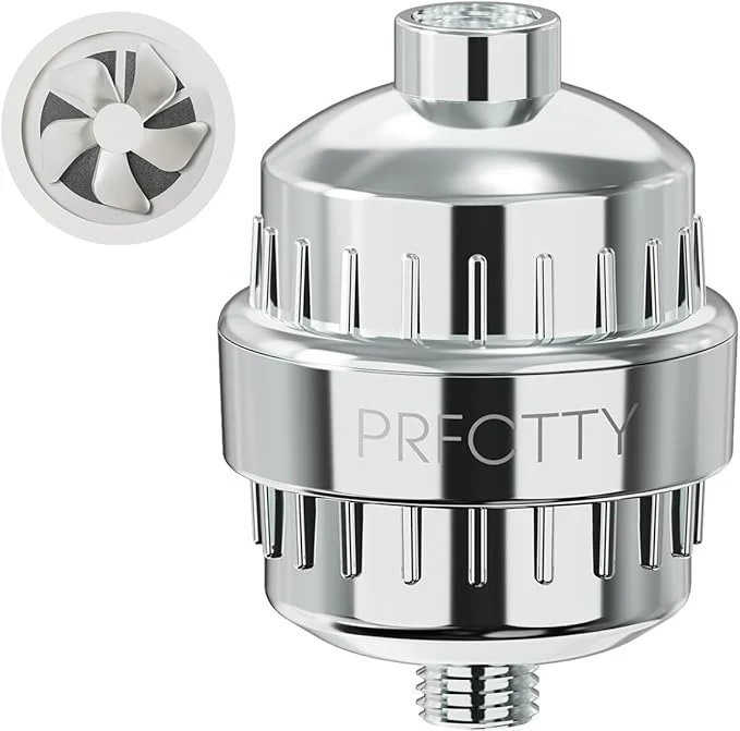 Quality 25-Stage Shower Filter prevents scale buildup Revitalize Hair Skin Nails Professional