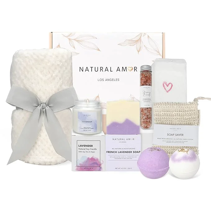 Safe Natural Amor Lavender Blanket Spa Gift Breathable