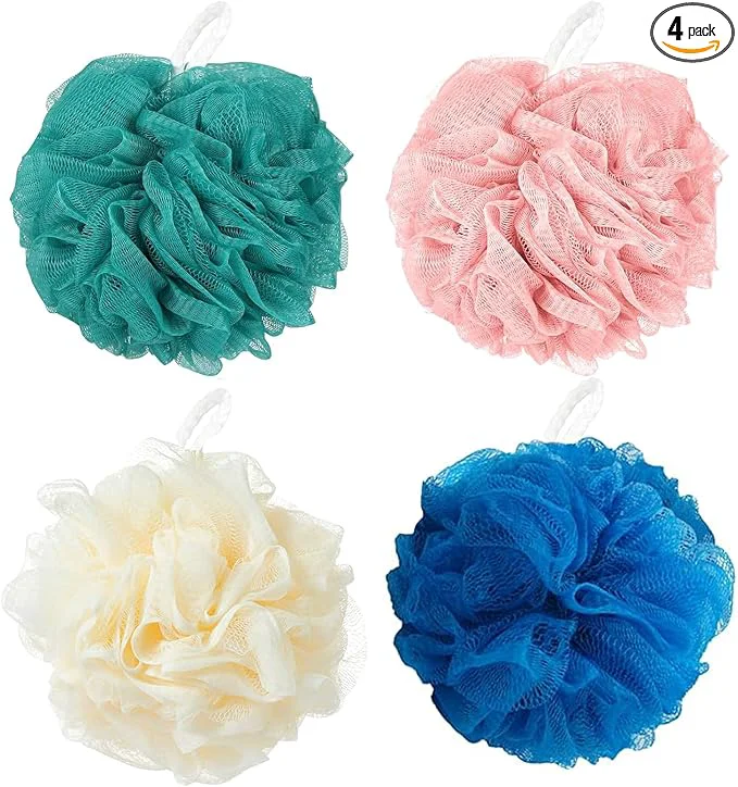 Next-Generation Loofah Sponge Shower Loofahs Bath Sponges Mesh Balls Long-Lasting