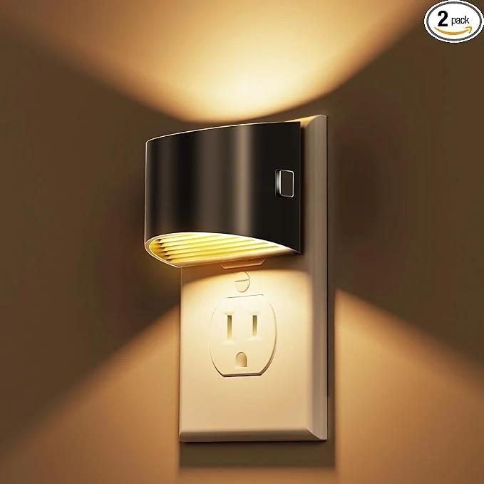 Expertly Made L LOHAS LED Night Lights Plug into Wall 2 Pack Dusk to Dawn Sensor Nightlight Traditional