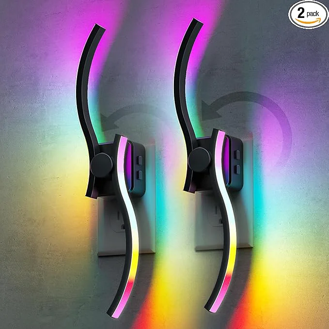 Functional L LOHAS LED Night Light 2 Pack Night Lights Plug into Wall Modern Nightlight High-Grade