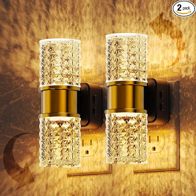 Environmentally Friendly L LOHAS LED Night Light Dimmable Night Lights Plug into Wall 2 Pack 0-100LM High-End