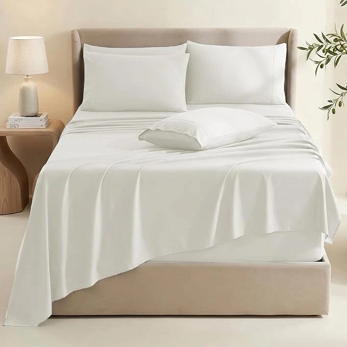Classic Hearth amp Harbor Bed Sheets Luxury Soft 6 Piece Bed Sheet Set Extra Deep Pocket Fitted Sheets Fits Mattress up to 21 quot Double Brushed Bedding Sheets amp Pillowcases Sophisticated