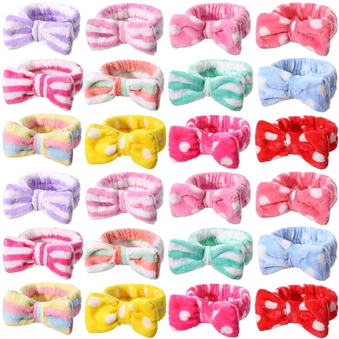 Genuine WILLBOND 24 Pieces Spa Headband Bulk Skincare Headbands Face Wash Makeup Versatile