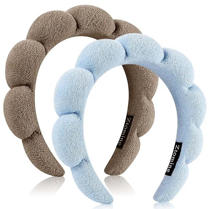 Smart Ztomine Headbands Makeup Removal or Facial Mask Usage Dark Khaki Blue Original