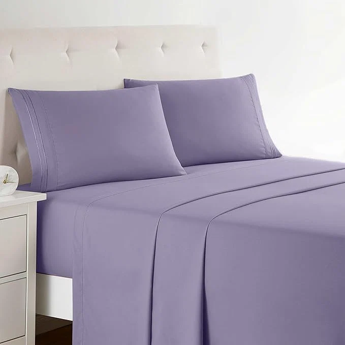 Fine Clara Clark Bed Sheets Premier 1800 Series 4 Piece Bed Sheet Set Deep Pocket Wrinkle Fade Stain Resistant Luxury Soft Bedding Sheets amp Pillowcases Queen Lavender Consistent