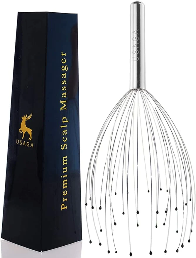 Trendy USAGA 36 Fingers Head Massager Scalp Massager Head Scratcher Stocking Stuffers Smooth
