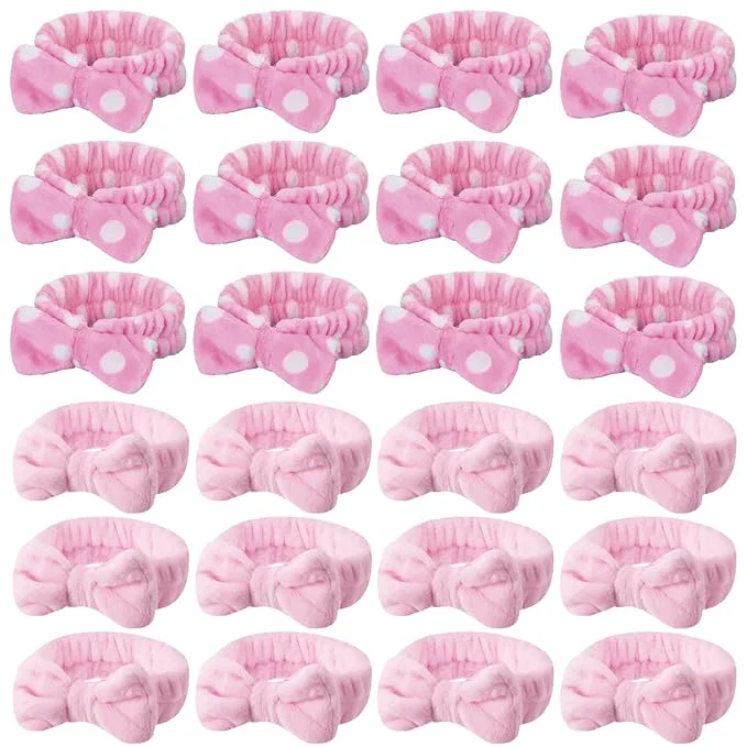 Elegant WILLBOND 24 Pieces Spa Headband Bulk Skincare Headbands Face Wash Makeup Green