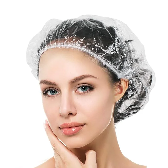 Quality Auban 50 PCS Shower Cap Disposable Bath Caps Larger Thick Clear Waterproof Outstanding