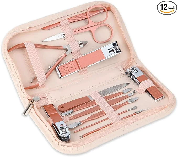 Casual Nail Clippers and Beauty Tool Portable Set Manicure Set 12 in 1 Smooth