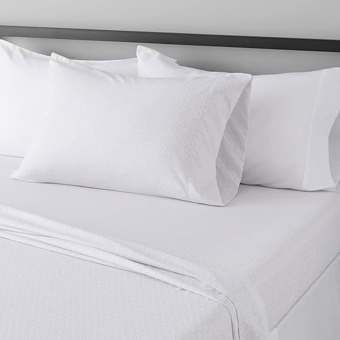 Sophisticated Amazon Basics Lightweight Super Soft Easy Care 3-Piece Microfiber Cozy Bed Sheet Set with 14-Inch Deep Pockets Twin XL Gray Crosshatch Superior
