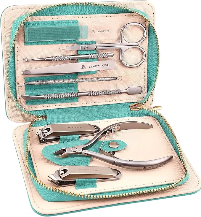 Green Beauty Power 9 in 1 Professional Manicure Pedicure Set Premium Material