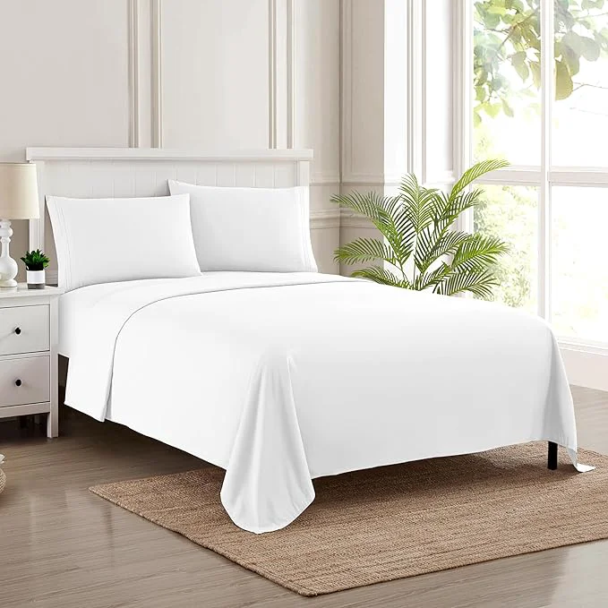Trusted Twin Sheets – Breathable Luxury Sheets with Full Elastic amp Secure Corner Straps Built In – 1800 Supreme Collection Extra Soft Deep Pocket Bedding Set Sheet Set EXTRA DEEP pocket – Twin White Elegant