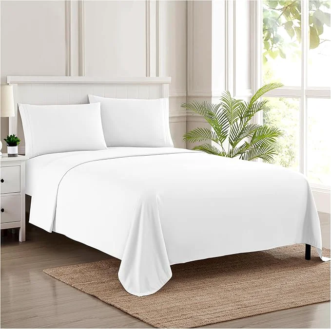 Exclusive Twin Sheets – Breathable Luxury Sheets with Full Elastic amp Secure Corner Straps Built In – 1800 Supreme Collection Extra Soft Deep Pocket Bedding Set Sheet Set Twin White Innovative