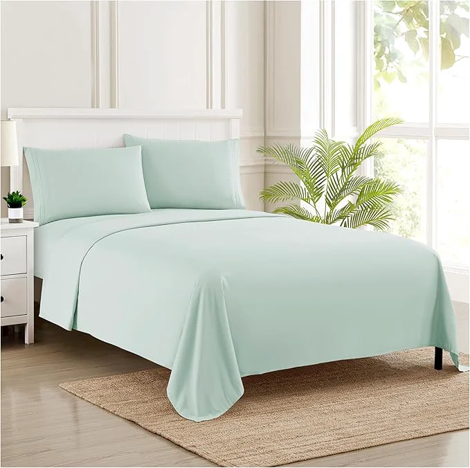 Original Design California King Sheet Sets – Breathable Luxury Sheets with Full Elastic amp Secure Corner Straps Built In – 1800 Supreme Collection Cal King Deep Pocket Bedding Set Sheet Set California King Mint Elite