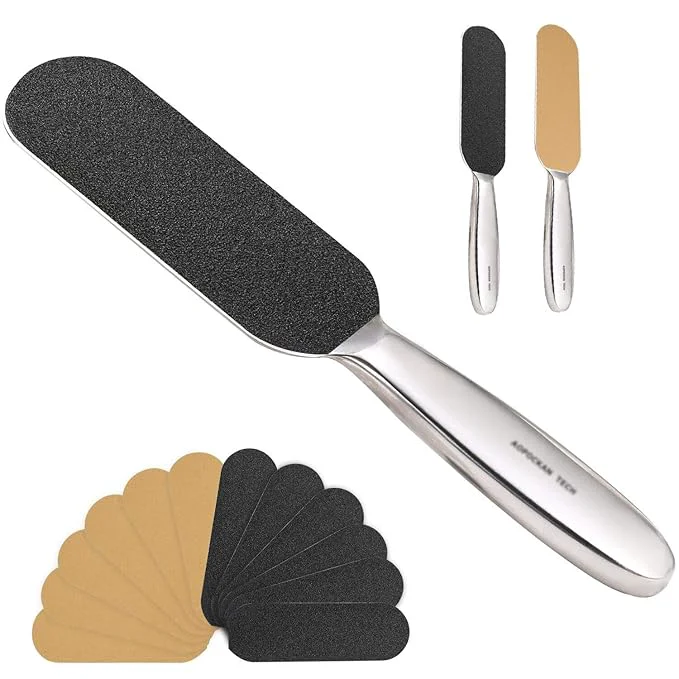 Minimalist Professional Pedicure Foot File Coarse Fine Double Side and Reusable Stainless Responsible