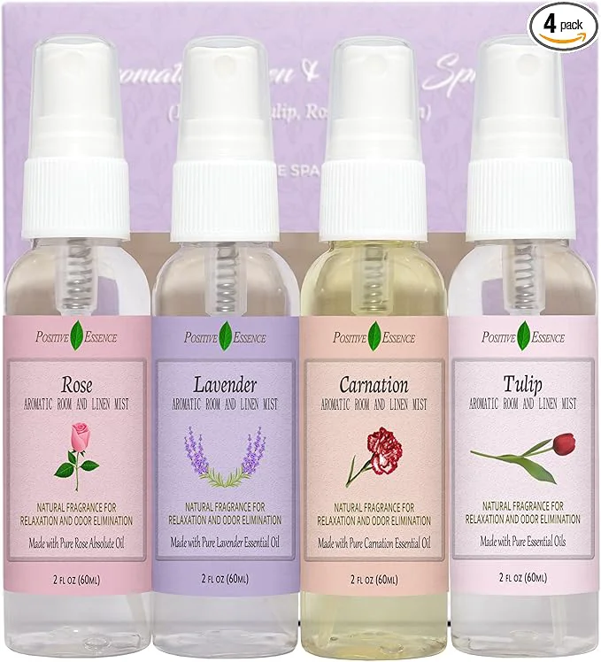Exceptional Linen and Room Spray Floral Gift Set Bathroom Spray or Room Mist Clean