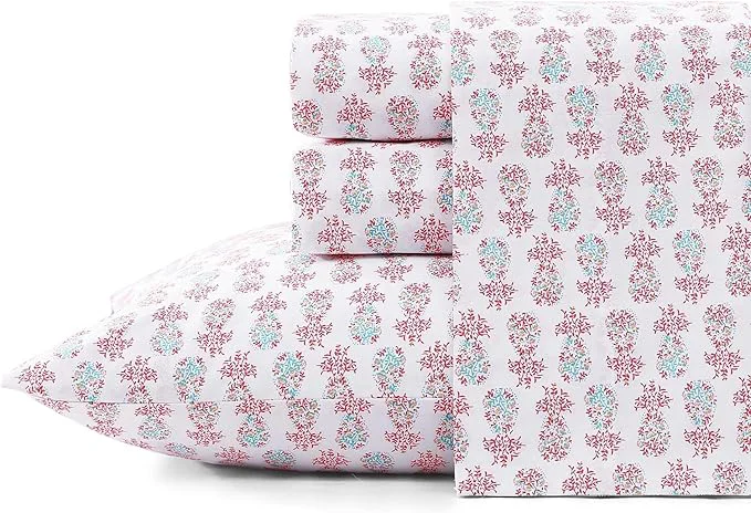 Trendy Tommy Bahama – King Sheets Cotton Percale Coastal Bedding Set with Matching Pillowcases Crisp amp Cool Coastal Room Essentials Pineapple Splash Pink King Advanced