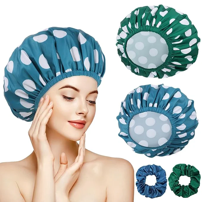 Fine WSICSE 2 Packs Large Shower Caps Unique
