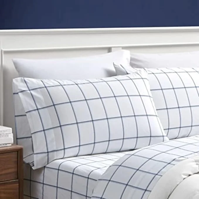 Smooth Nautica – King Sheet Set Cotton Percale Bedding Set Crisp amp Cool Stylish Home Decor Plot Blue King Classic