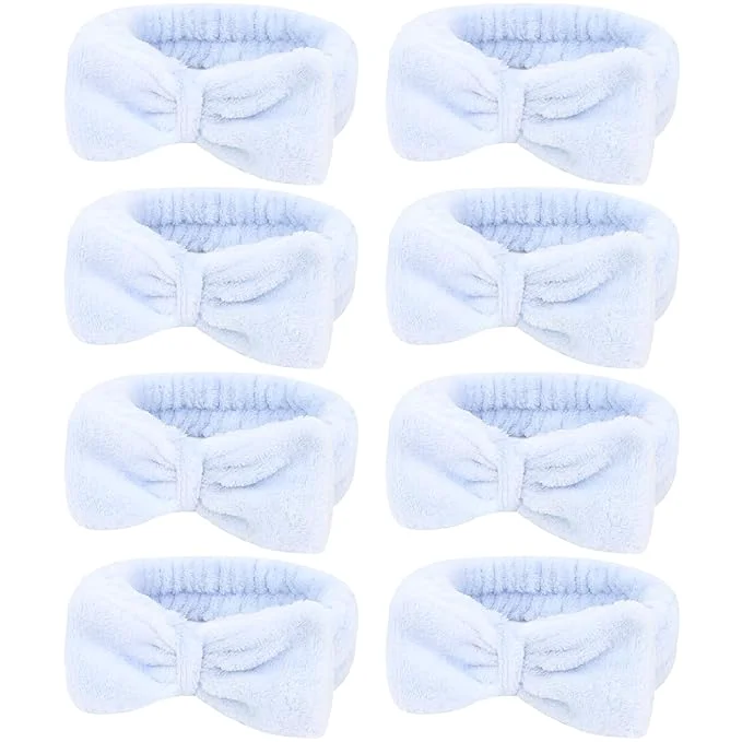 Luxury Semato 8 Pcs Blue Spa Headband Bachelorette Party Favor Set Skincare Headbands Advanced