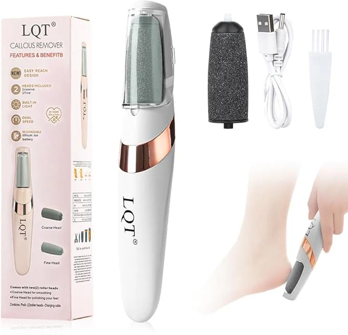 User-Friendly LQT® Electric Foot File – Rechargeable Callus Remover Efficient