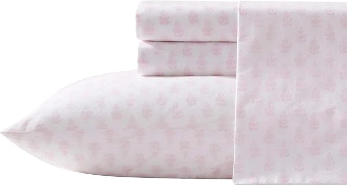 Exceptional Laura Ashley – Full Sheets Lightweight amp Breathable Cotton Percale Bedding Set with Matching Sham s Oeko-Tex Francesca Pink Full Green