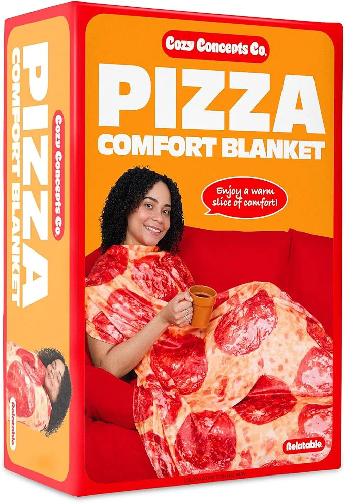 Consistent Cozy Concepts Co. Pizza by Relatable Viral Trend Throw Blanket Looks Like Giant Pizza to Wrap Yourself Up Fun Easter Blanket Room Decor or Easter Basket Stuffers Gift Large 65 Cozy Fleece Blanket Certified